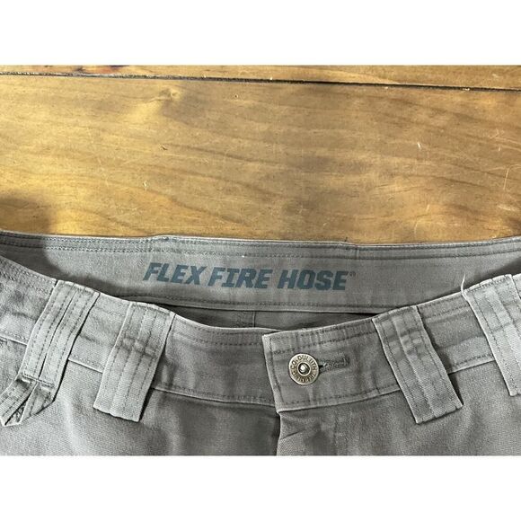 Duluth Trading Co Pants Men's Olive 34x30 Cargo Pocket Flex Fire Hose Workwear - Picture 4 of 10